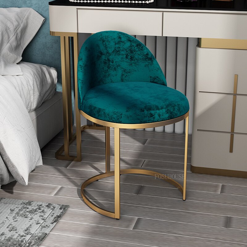 Velvet Vanity Stool Backrest Stools Dressing Table Chair Makeup Bedroom  Black | Catch.com.au