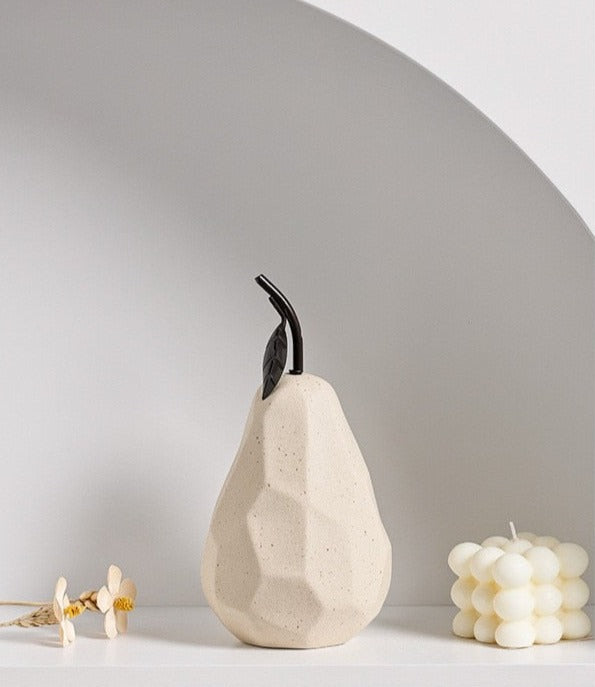 Nordic Style Ceramic Decorative Apple Pear Fruit Shape Modern Home Accessory Ornament