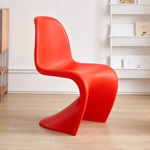 Ultra Modern Funky Curvy Dining Chairs Unique Wavy Eclectic Statement Chairs with Backrest