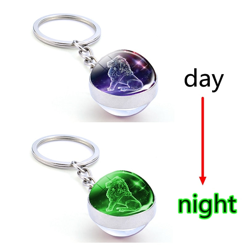 Luminous Zodiac Star Sign Keychain