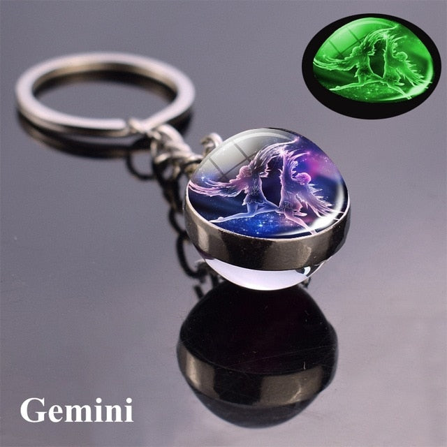 Luminous Zodiac Star Sign Keychain