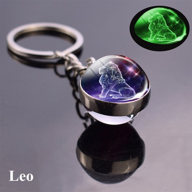 Luminous Zodiac Star Sign Keychain