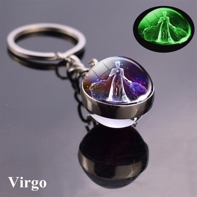 Luminous Zodiac Star Sign Keychain