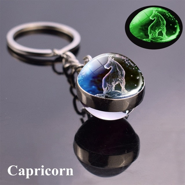 Luminous Zodiac Star Sign Keychain