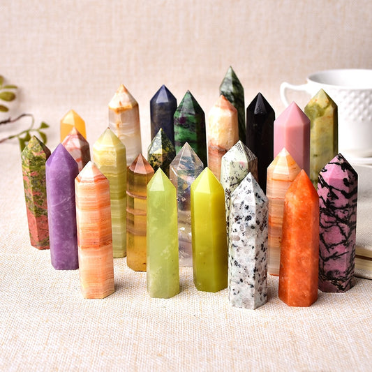 Hand Carved Natural Crystal Wands