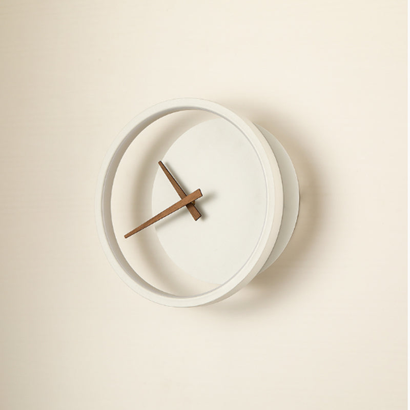 Nordic Modern Wall Clock with Integrated Light