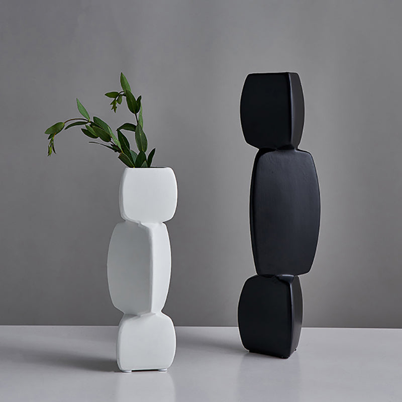 Nordic Style Modern Sculptural Asymmetric Minimalist Ceramic Irregular Shape Vase
