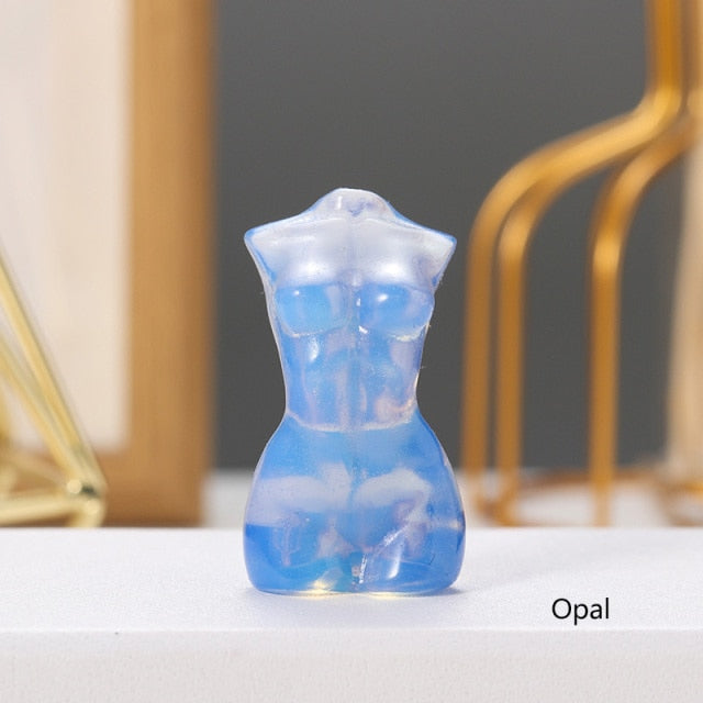 Natural Crystal Goddess Torso Statue